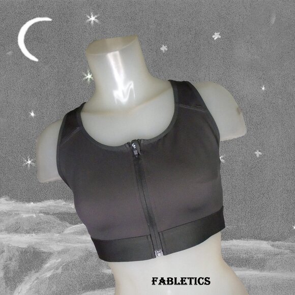 Fabletics Sports Bra, Recent Style, High Impact, Dark Gray, M - Picture 1 of 10